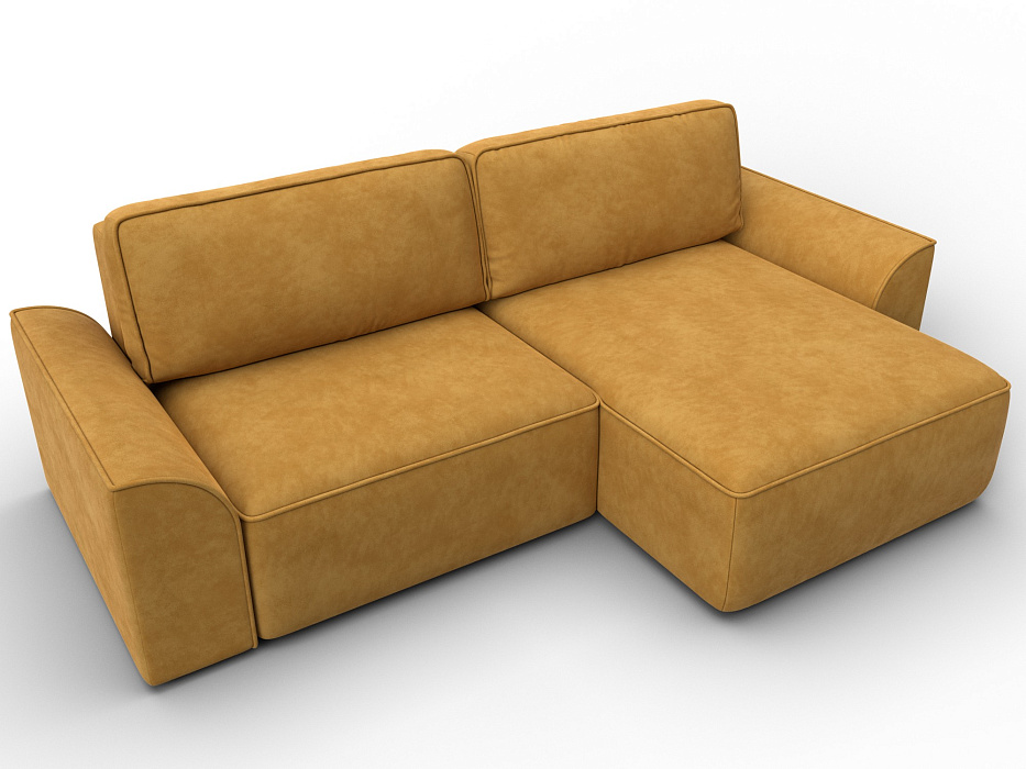 Диван угловой Лига-048 НПБ (brut 10 желтый)