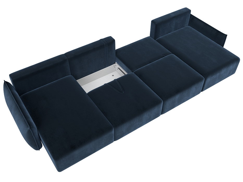 Диван П-образный Лига-051 НПБ Лонг (tower 13 синий)