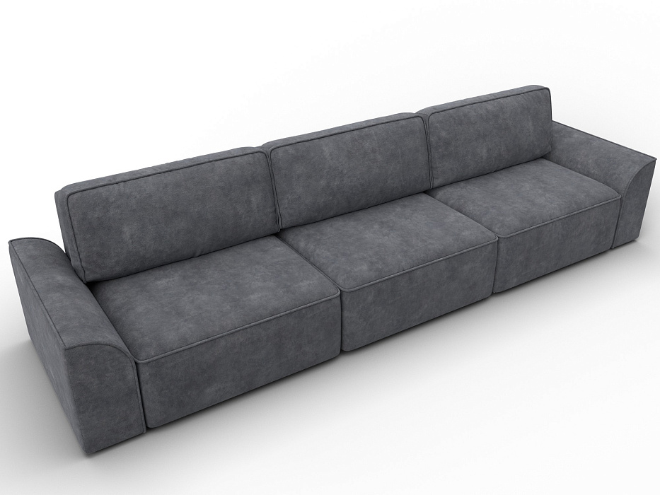 Диван прямой Лига-048 НПБ Лонг (brut 16 темно-серый)