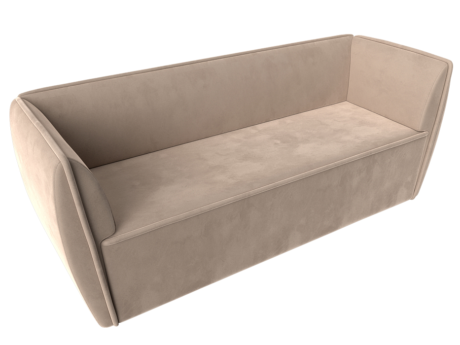 Диван кухонный прямой Бергамо 3-х местный (seven 729 бежевый)