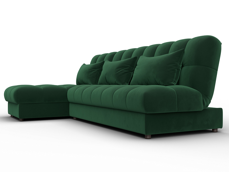 Диван угловой Лига-116 НПБ угол левый (seven 626 зеленый)