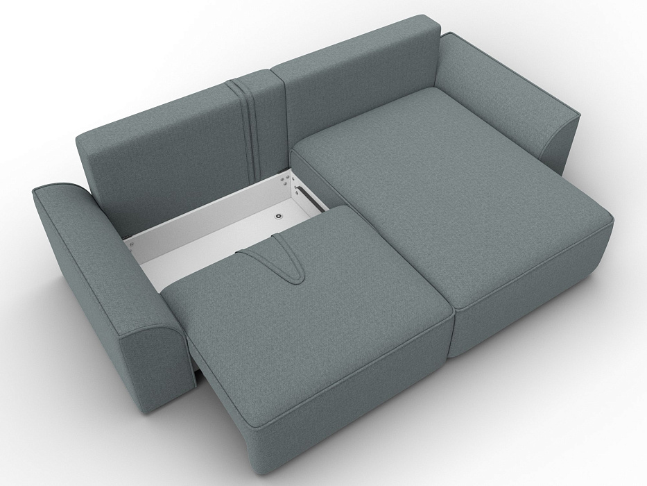 Диван угловой Лига-048 НПБ (амур 07 серый)