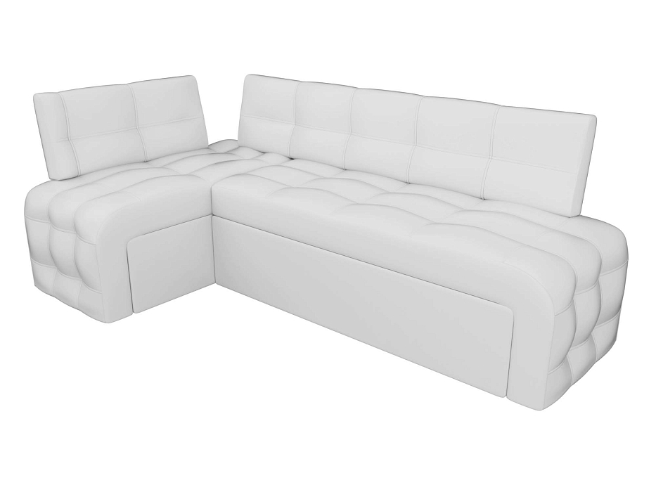 Диван кухонный угловой Люксор левый угол (белый)