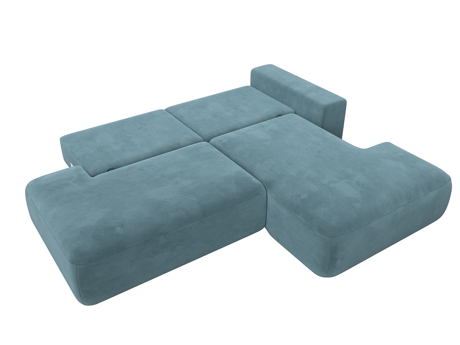 Диван угловой Лига-036 НПБ Модерн правый угол (seven 113 бирюзовый)