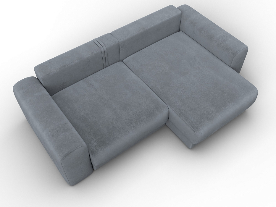 Диван угловой Лига-056 НПБ угол универсальный (tower 10 серый)