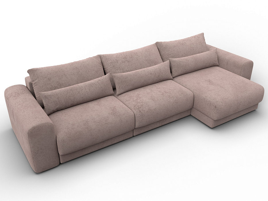 Диван угловой Лига-056 НПБ Лонг угол универсальный (tower 05 бежевый)