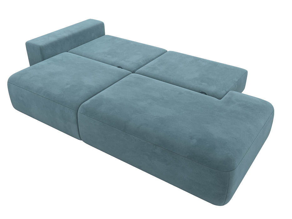 Диван прямой Лига-036 НПБ Модерн подлокотник слева (seven 113 бирюзовый)