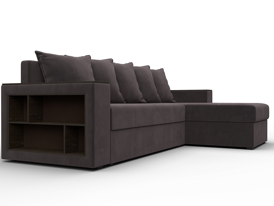 Диван угловой Дубай Лайт угол универсальный (seven 727 коричневый)