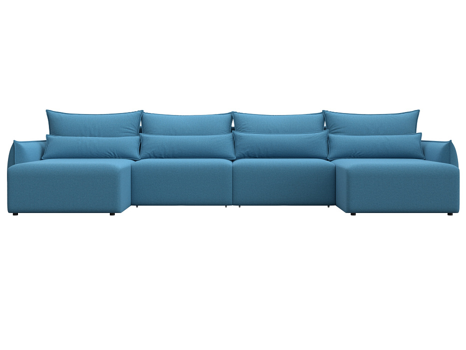 Диван П-образный Лига-051 НПБ Лонг (амур 10 голубой)