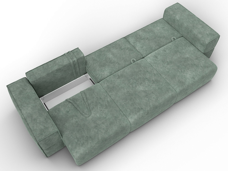 Диван прямой Лига-058 НПБ Лонг (brut 08 зеленый)