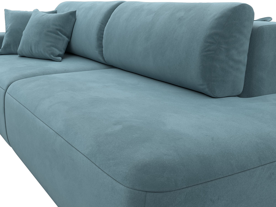 Диван прямой Лига-036 НПБ Модерн подлокотник слева (seven 113 бирюзовый)