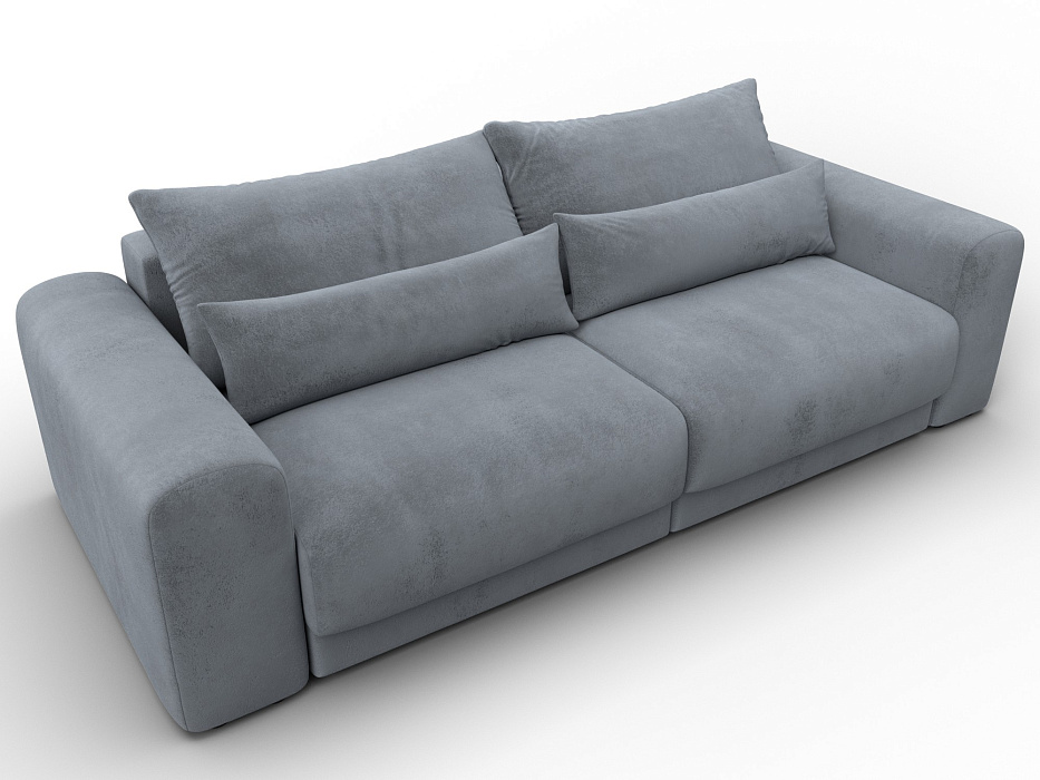 Диван прямой Лига-056 НПБ (tower 10 серый)