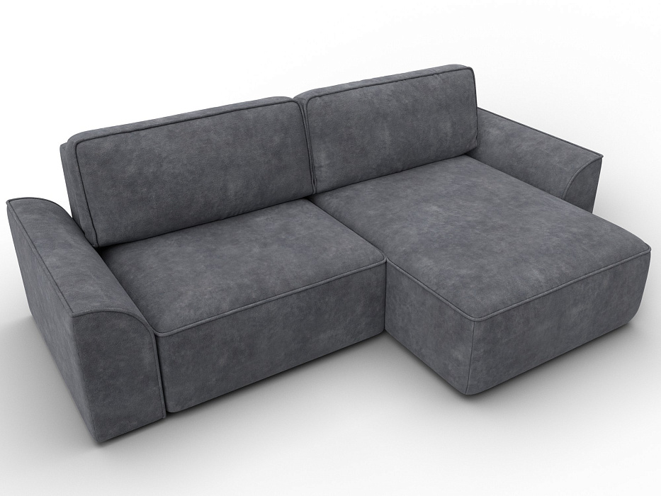 Диван угловой Лига-048 НПБ (brut 16 темно-серый)