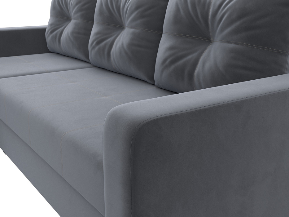 Диван угловой Ливерпуль Лайт левый угол (seven 17 серый)