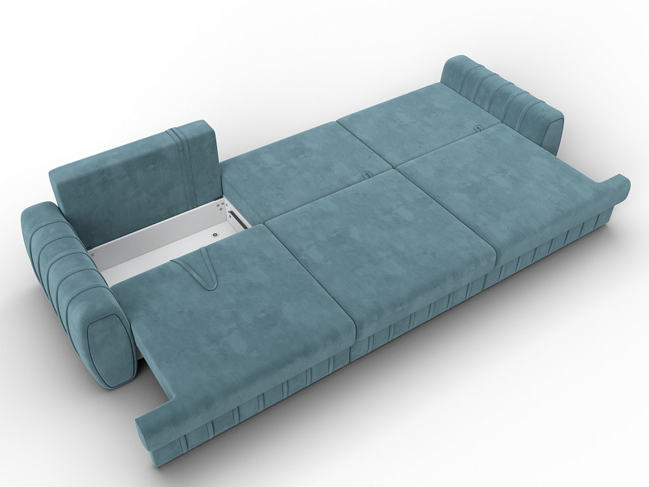Диван прямой Лига-057 НПБ Лонг (seven 113 бирюзовый)