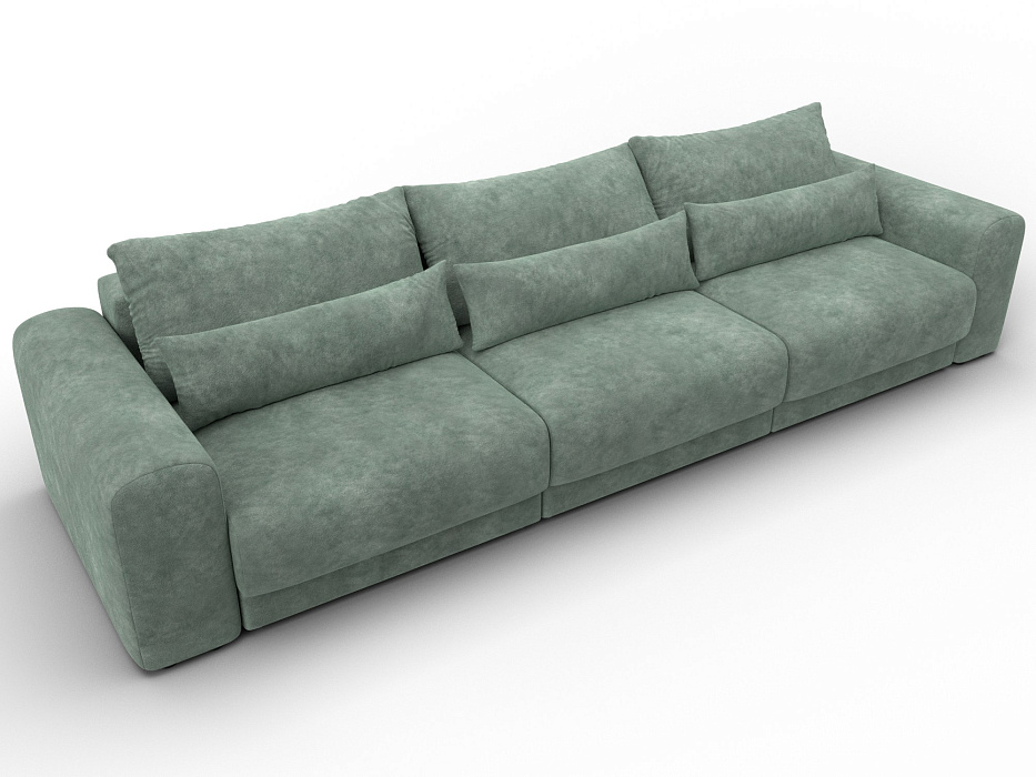 Диван прямой Лига-056 НПБ Лонг (brut 08 зеленый)