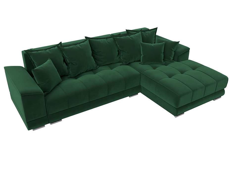 Диван угловой НордСтар правый угол (seven 626 зеленый)