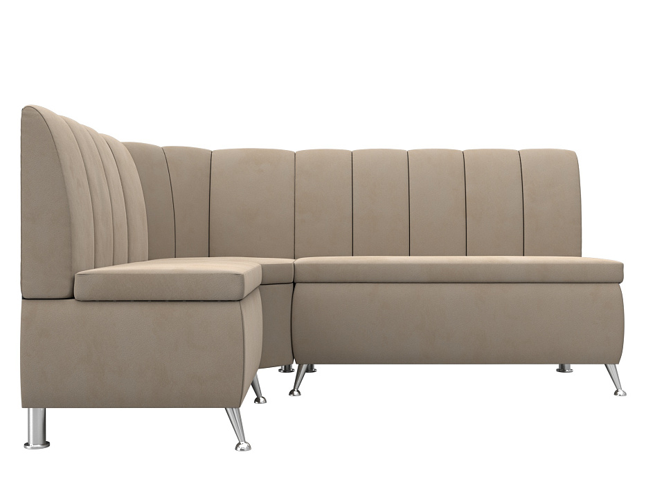 Диван кухонный угловой Кантри левый угол (seven 729 бежевый)