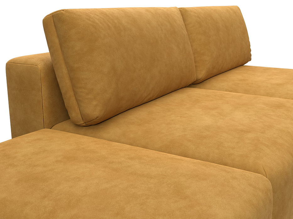 Диван прямой модульный с пуфом Лига-060 НПБ (brut 10 желтый)