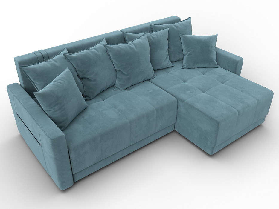 Диван угловой Лига-125 угол универсальный (seven 113 бирюзовый)