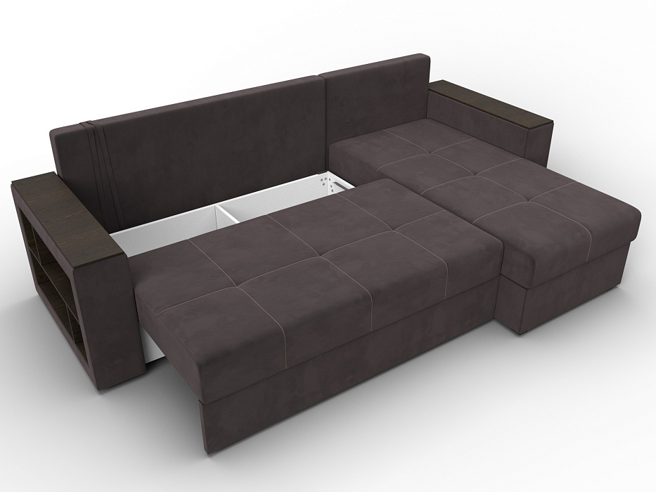 Диван угловой Дубай Лайт угол универсальный (seven 727 коричневый)