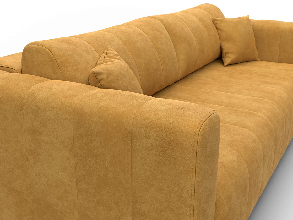 Диван прямой Лига-062 НПБ (brut 10 желтый)