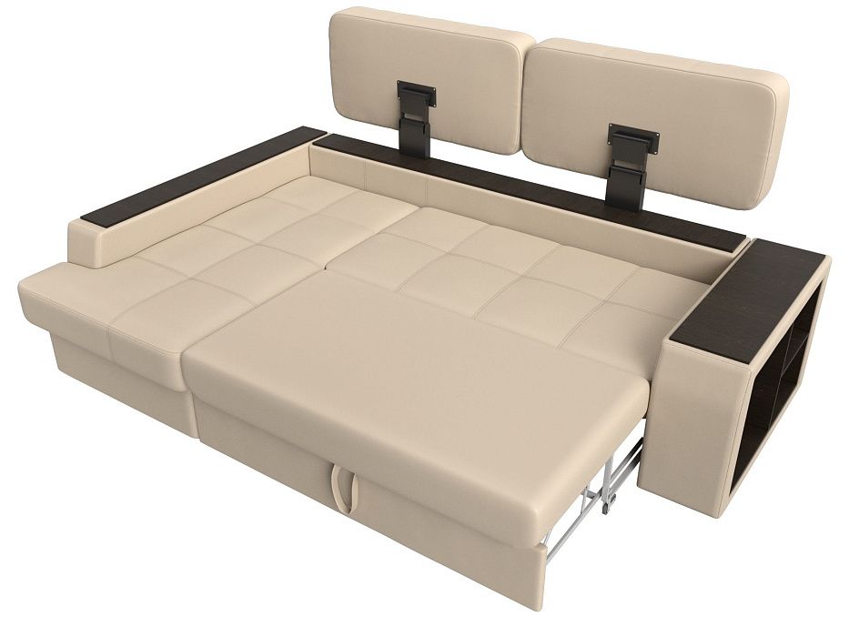 Диван угловой Брюссель левый угол (бежевый;коричневый)