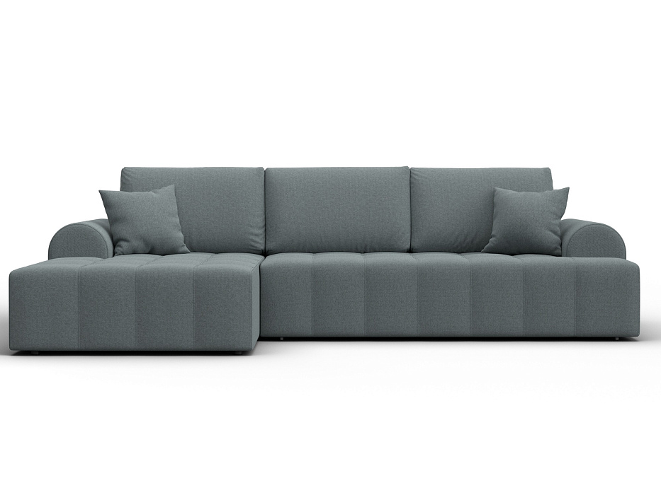 Диван угловой Лига-080 угол левый (амур 07 серый)