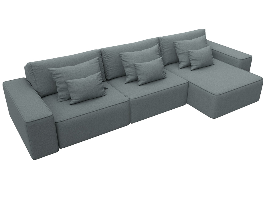 Диван угловой Лига-074 угол универсальный (амур 07 серый)