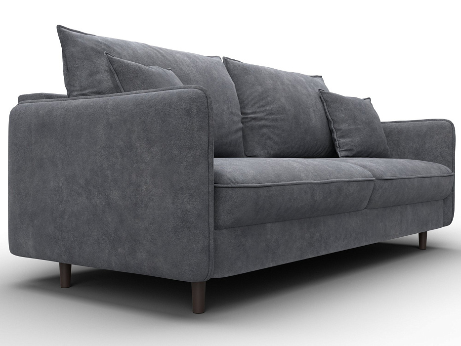 Диван прямой Лига-064 НПБ (brut 16 темно-серый)