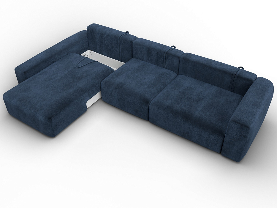 Диван угловой Лига-066 НПБ Лонг угол левый фото в интернет-магазине Лига Диванов