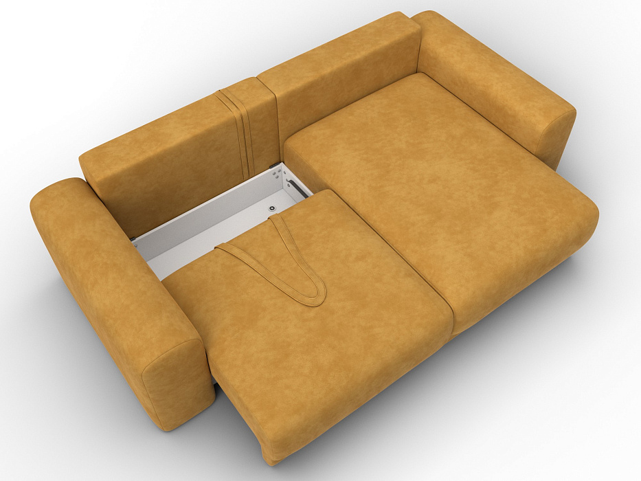 Диван угловой Лига-056 НПБ угол универсальный (brut 10 желтый)