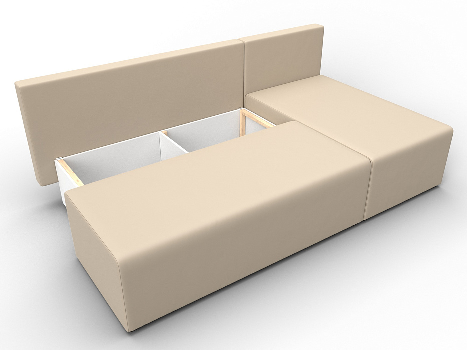 Диван угловой Поло правый угол (бежевый)