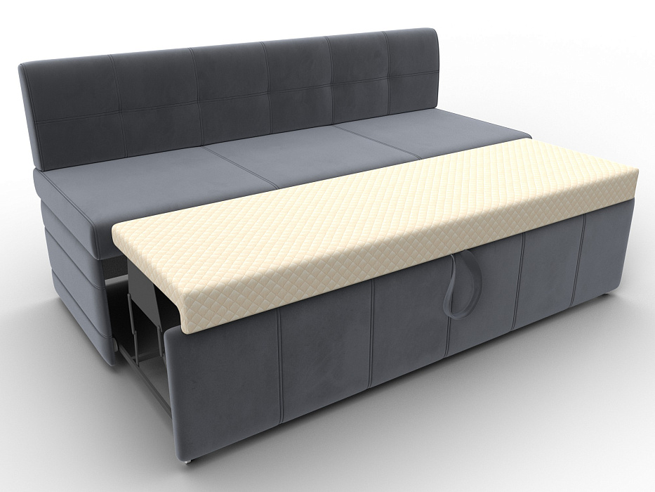 Диван кухонный прямой Лео (серый)