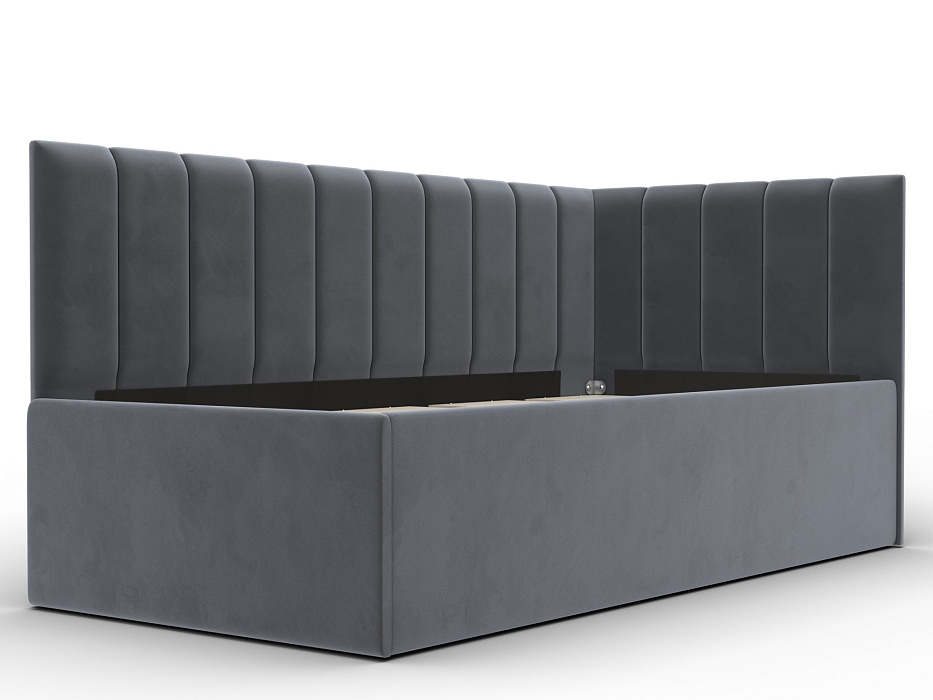 Кровать односпальная Лига-128 (90) (seven 17 серый)