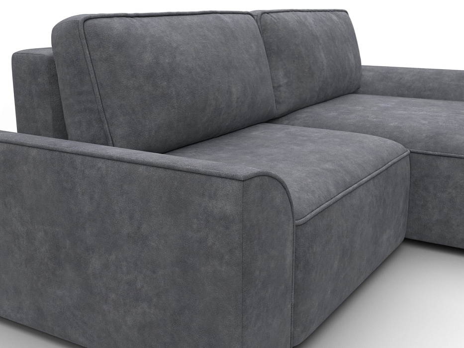 Диван угловой Лига-048 НПБ (brut 16 темно-серый)