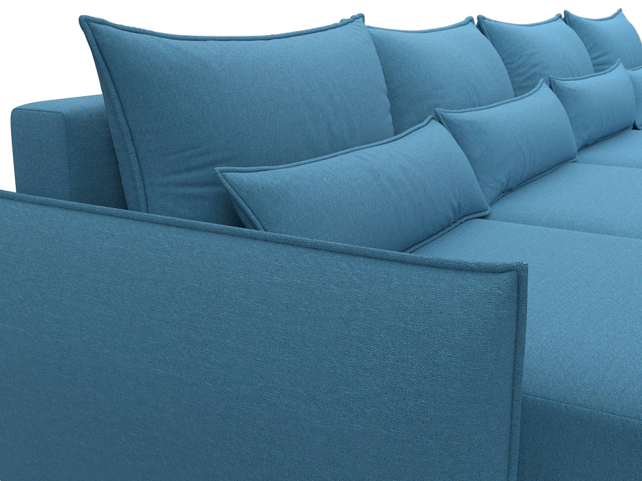 Диван П-образный Лига-051 НПБ Лонг (амур 10 голубой)