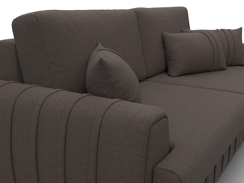 Диван прямой Лига-057 НПБ (амур 05 коричневый)