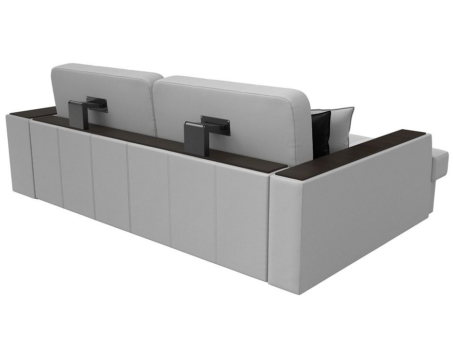 Диван угловой Брюссель левый угол (белый;черный)