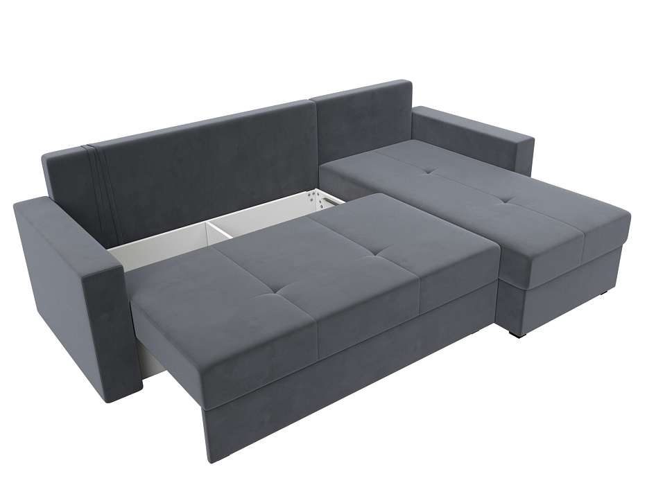 Диван угловой Верона Лайт правый угол (seven 17 серый)