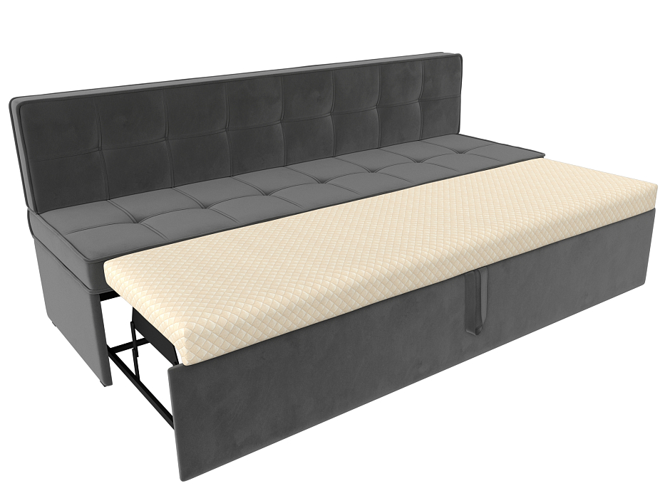 Диван кухонный прямой Техас (seven 17 серый)