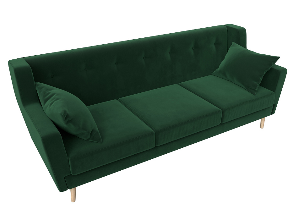 Диван кухонный прямой Брайтон 3 (seven 626 зеленый)