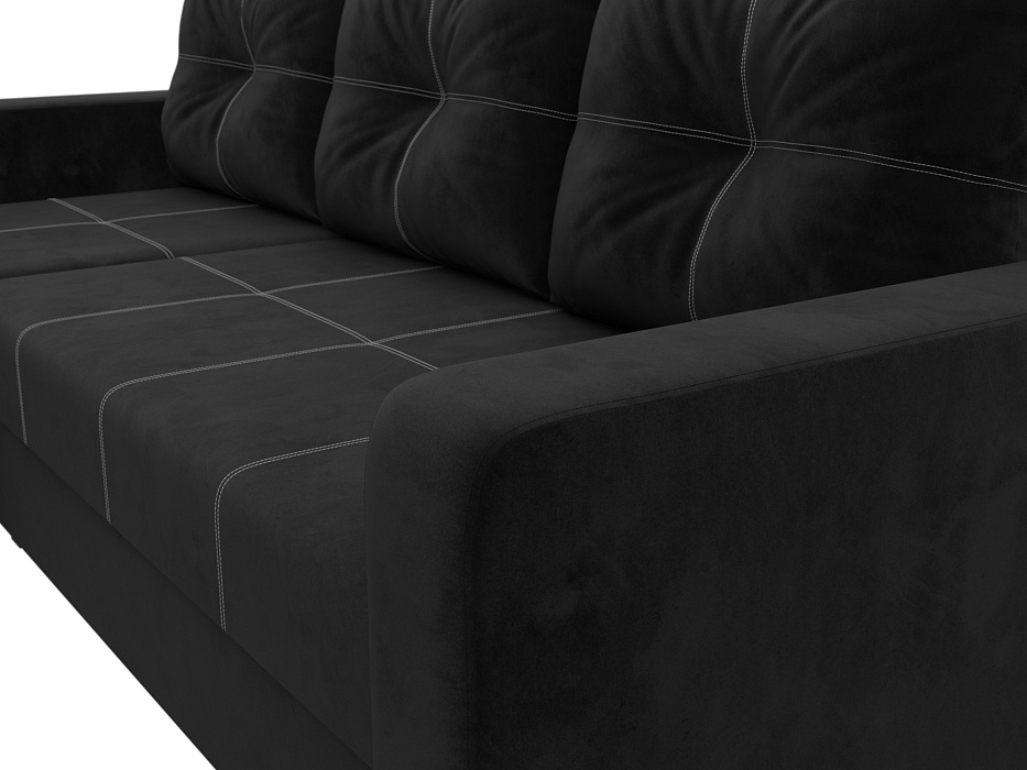 Диван угловой Ливерпуль Лайт левый угол (seven 35 черный)