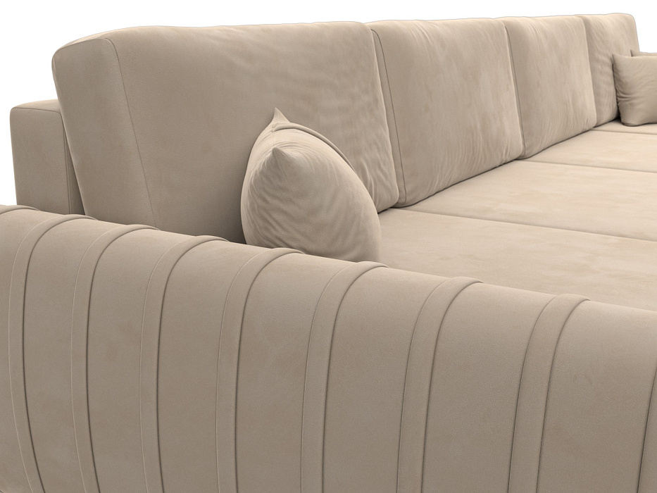 Диван П-образный Лига-057 НПБ Лонг (seven 729 бежевый)