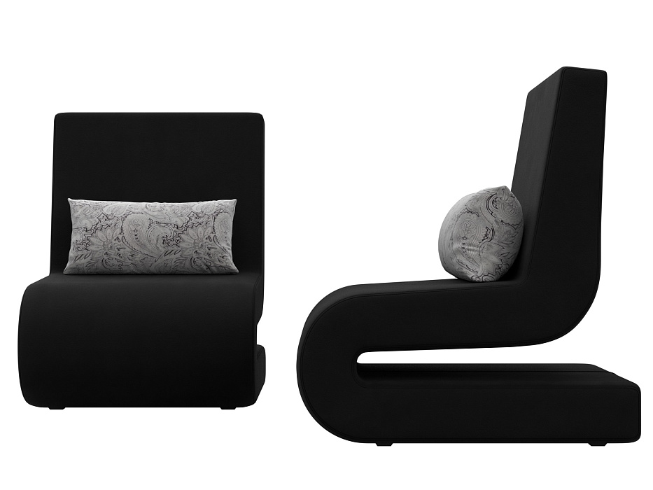 Кресло Волна (2 шт.) (черный;серый)