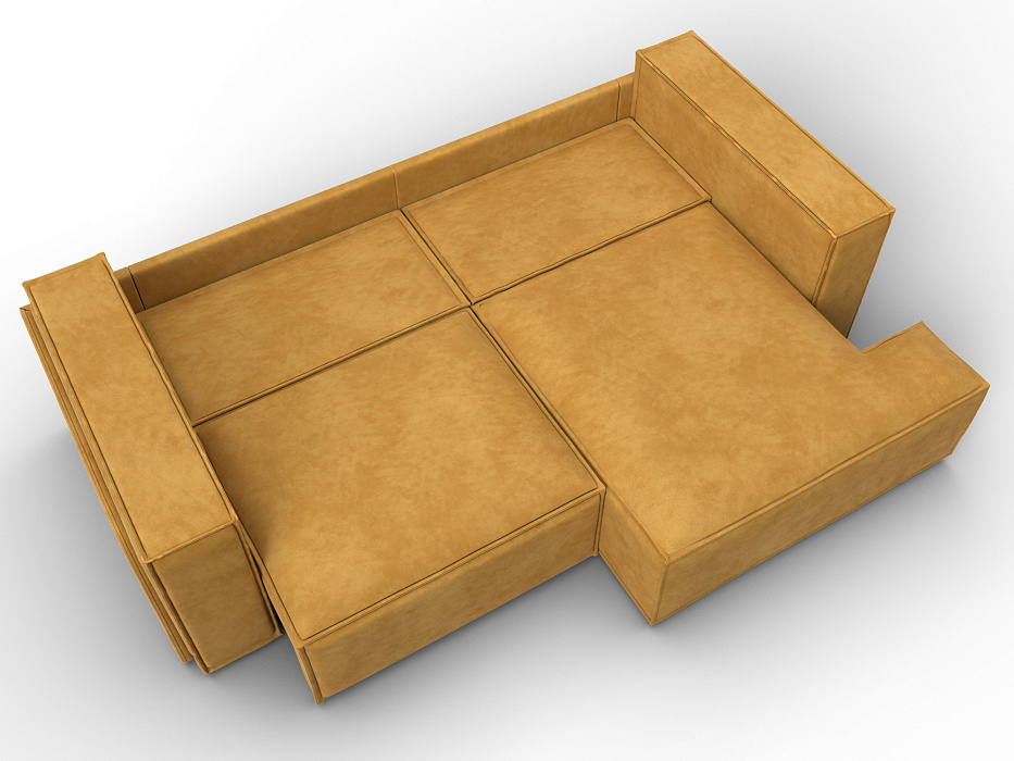 Диван угловой Лига-061 угол правый (brut 10 желтый)