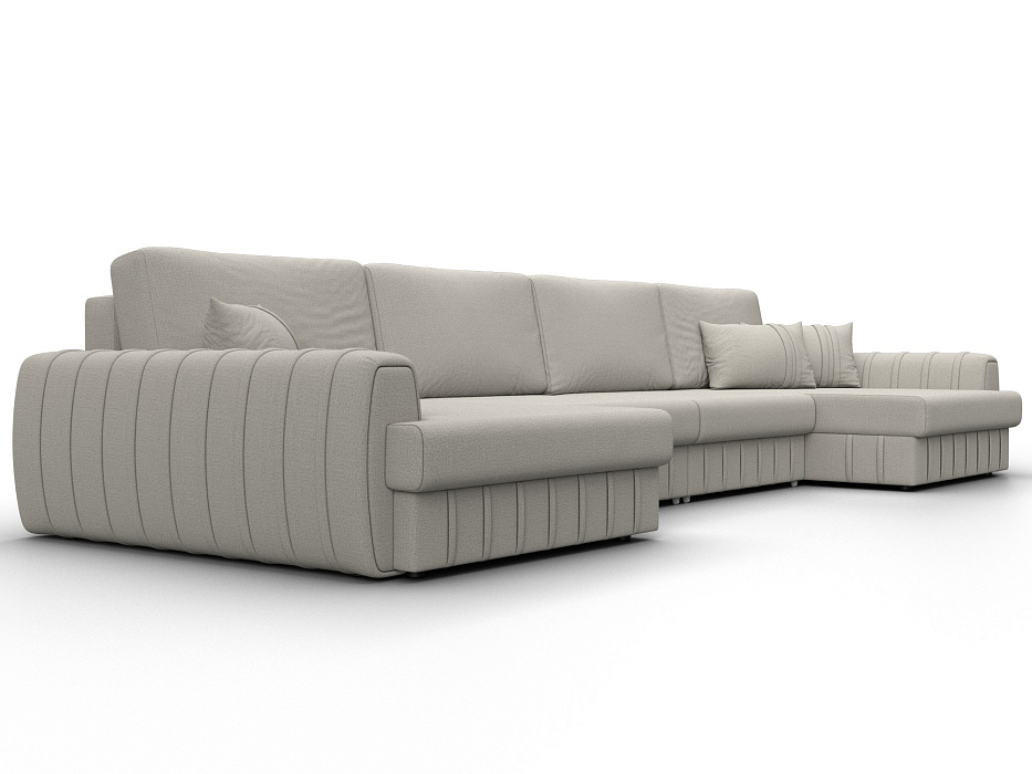 Диван П-образный Лига-057 НПБ Лонг (амур 02 бежевый)