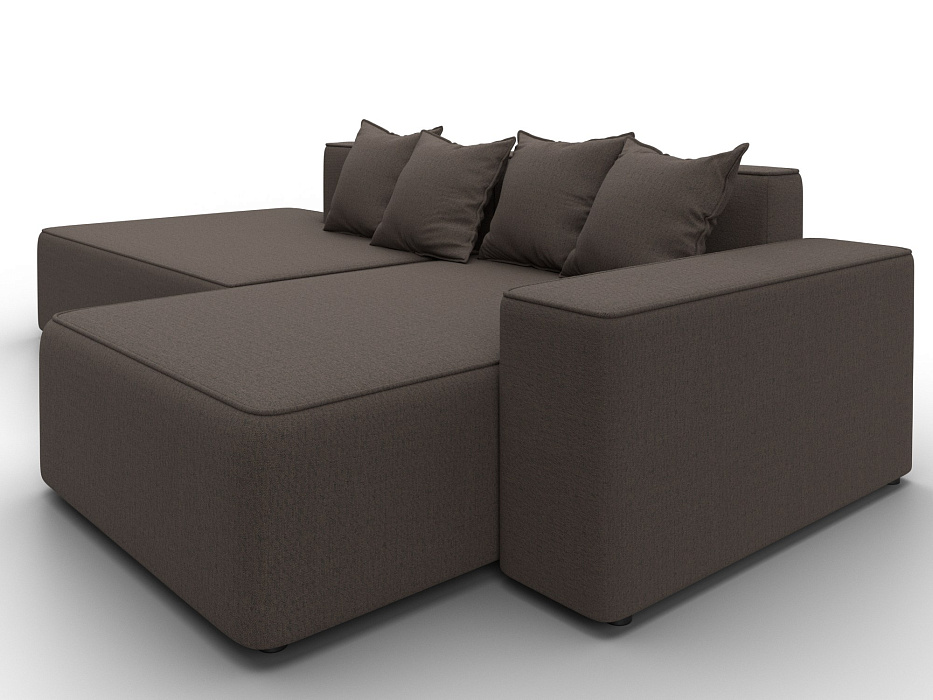 Диван угловой Лига-079 угол правый (амур 05 коричневый)