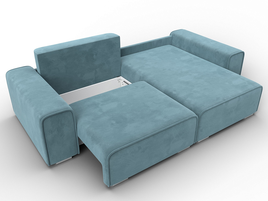 Диван угловой Лига-029 (seven 113 бирюзовый)