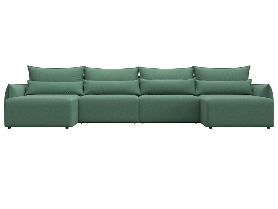 Диван П-образный Лига-051 НПБ Лонг (амур 11 зеленый)